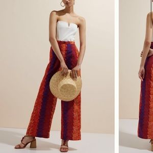 NWT Sika Abstract Print Wide Leg Trousers